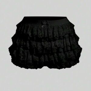 Elegant Black Lace Skirt